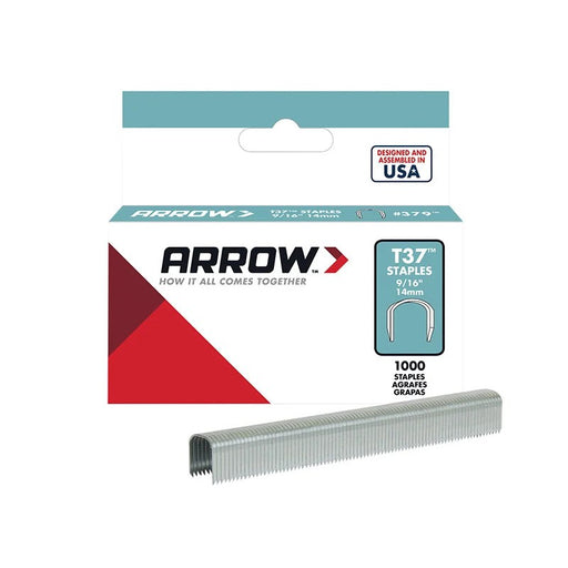 Arrow T37 Staples 12mm (1/2in) (Box 1000) - A378