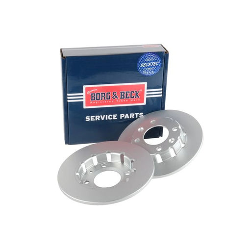 Borg & Beck 2 x Solid Rear Brake Discs BBD5637