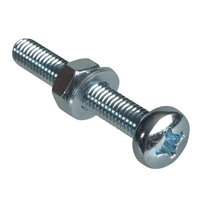 ForgeFix Machine Screw Pozi Compatible Pan Head ZP ForgePack 20 12-50mm