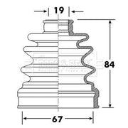 Borg & Beck Drive Shaft Bellow Kit Rear Left BCB6309