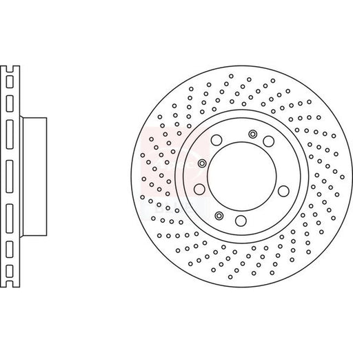 Apec 2 x Perforated/Vented Front Brake Discs SDK6932
