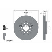 Textar 2 x Front Brake Discs 92121005