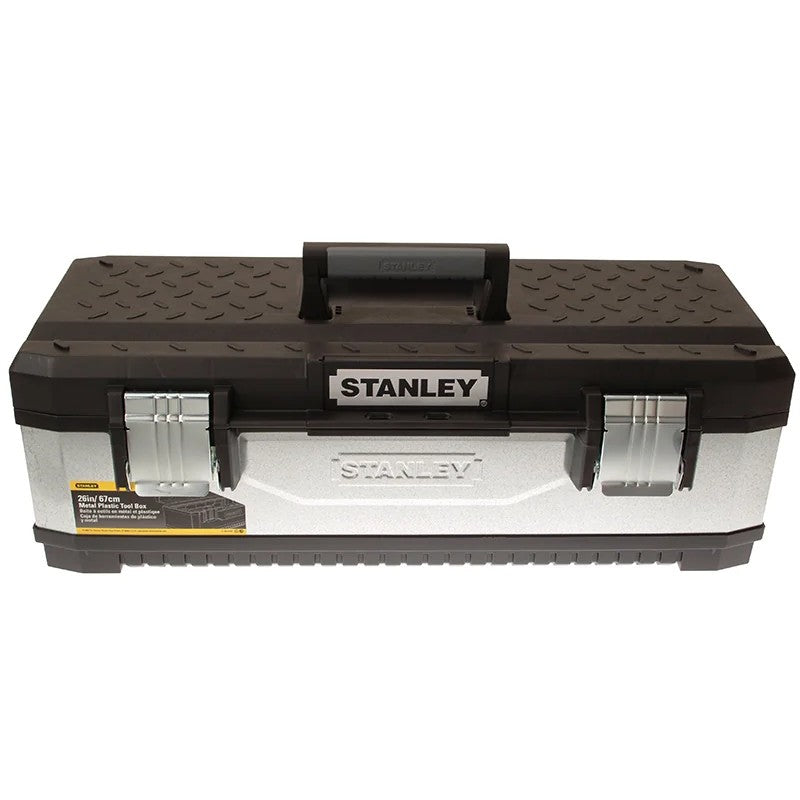 STANLEY® Hand Tools Galvanised Metal Toolbox 66cm (26in) - 1-95-620