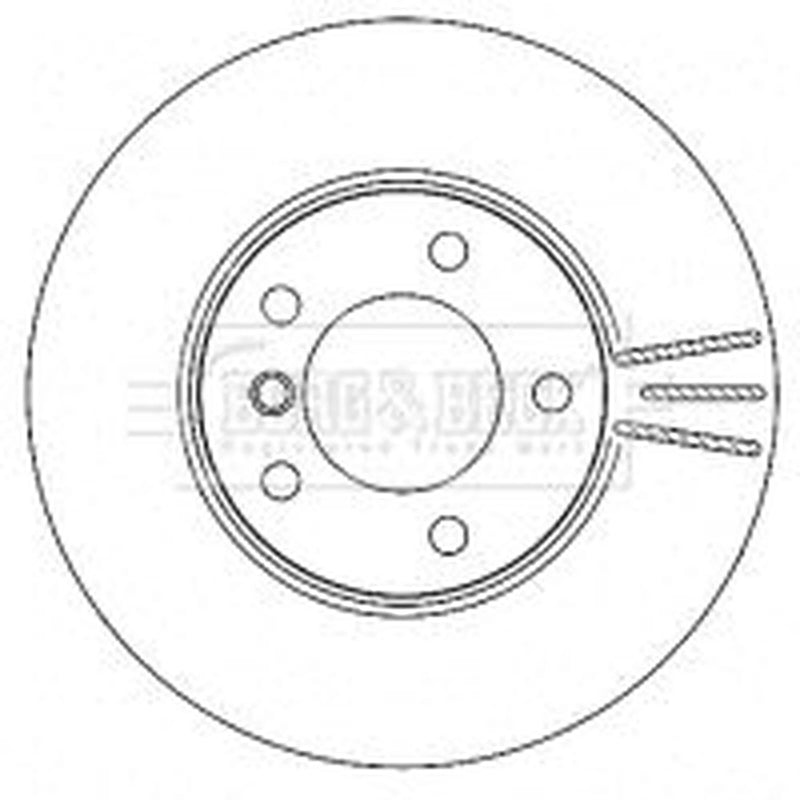 Borg & Beck 2 x Vented Front Brake Discs BBD4471