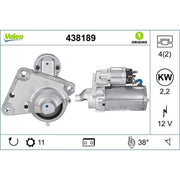 Valeo Starter Motor 12V 2.2kW 11 Teeth 438189