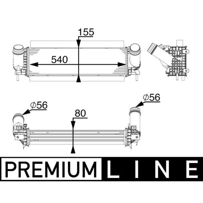 Mahle Intercooler (Charge Air Cooler) CI 214 000P