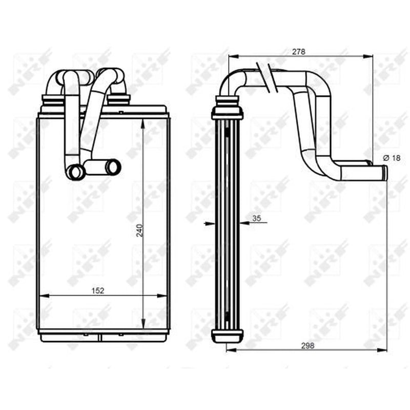 NRF Heater Matrix Core Heat Exchanger 54337