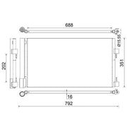 Mahle Air Conditioning Condenser AC 486 000S