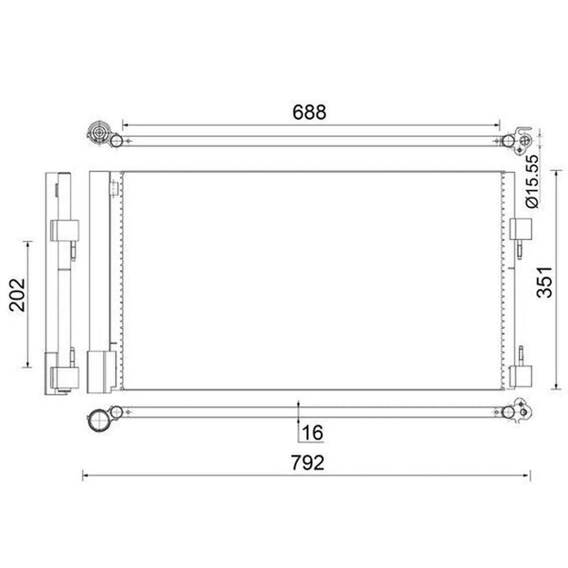 Mahle Air Conditioning Condenser AC 486 000S