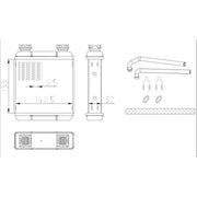 NRF Heater Matrix Core Heat Exchanger 54411