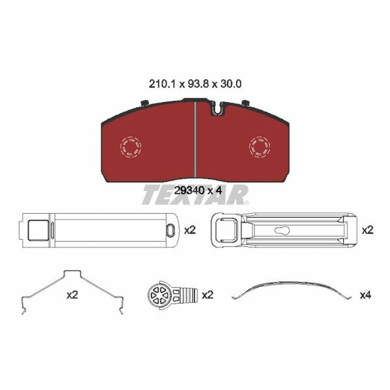 Textar Brake Pad Set 2934001