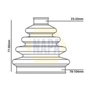 NAPA Drive Shaft Bellow Front NCB1001