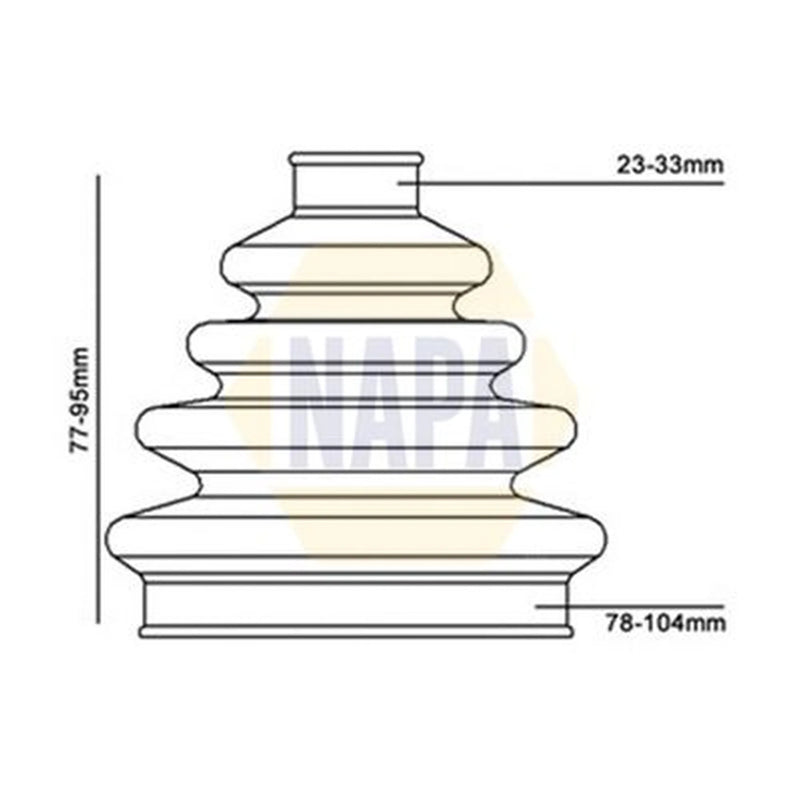NAPA Drive Shaft Bellow Front NCB1001
