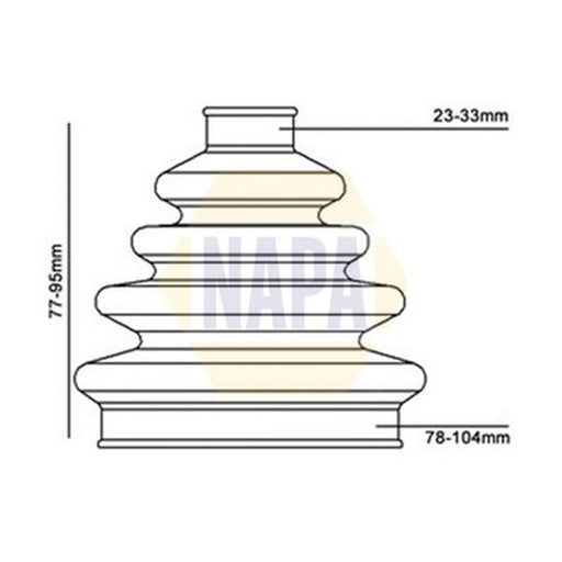 NAPA Drive Shaft Bellow Front NCB1001