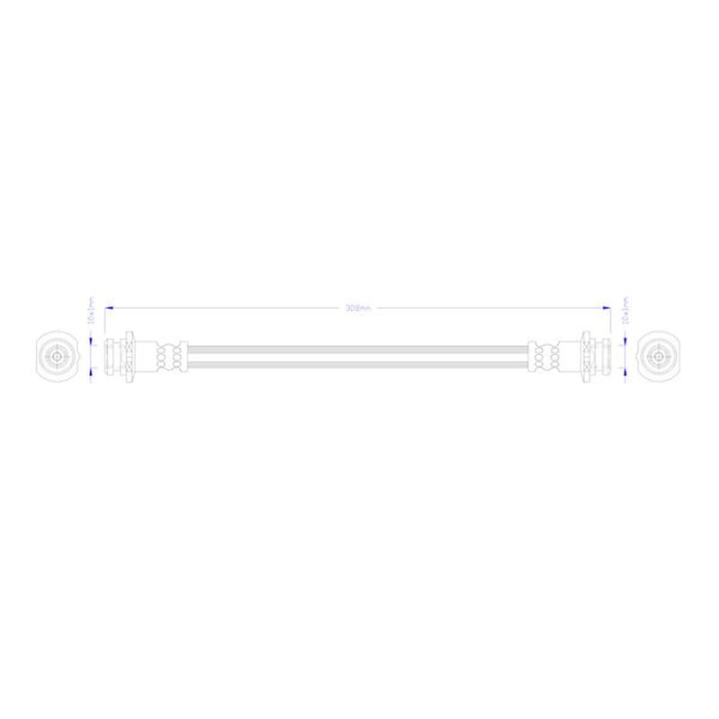 Juratek Brake Hydraulic Hose Line Rear JBH1406