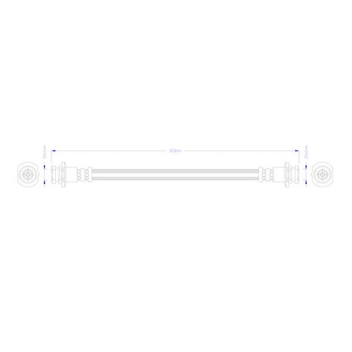 Juratek Brake Hydraulic Hose Line Rear JBH1406