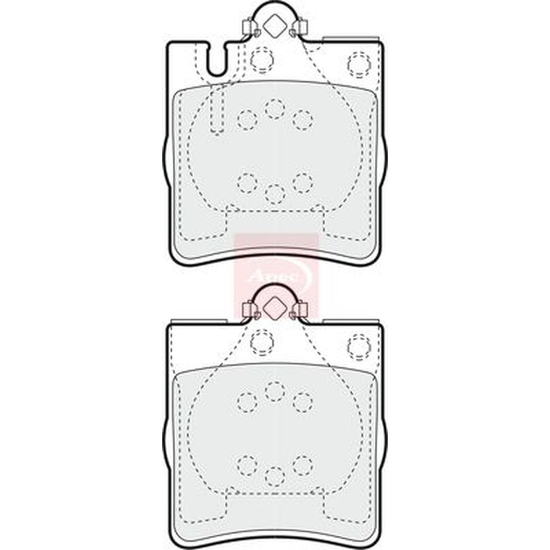 Apec Rear Brake Pad Set PAD1164