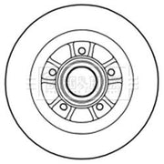 Borg & Beck 2 x Solid Rear Brake Discs BBD5977S