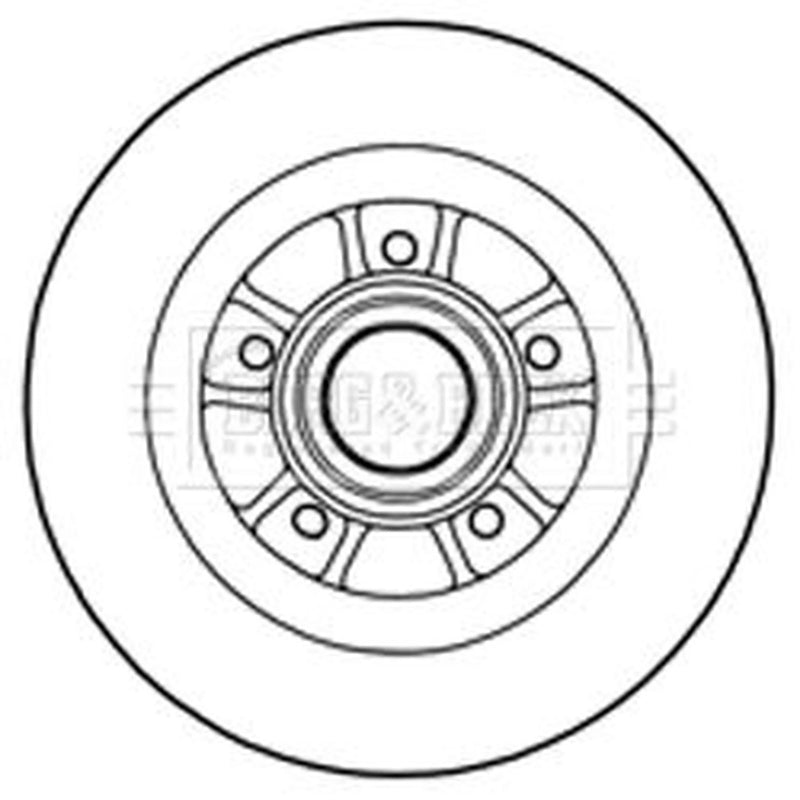 Borg & Beck 2 x Solid Rear Brake Discs BBD5977S