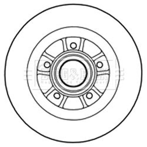 Borg & Beck 2 x Solid Rear Brake Discs BBD5977S
