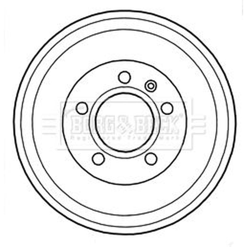 Borg & Beck Brake Drum Assembly Rear BBR7215