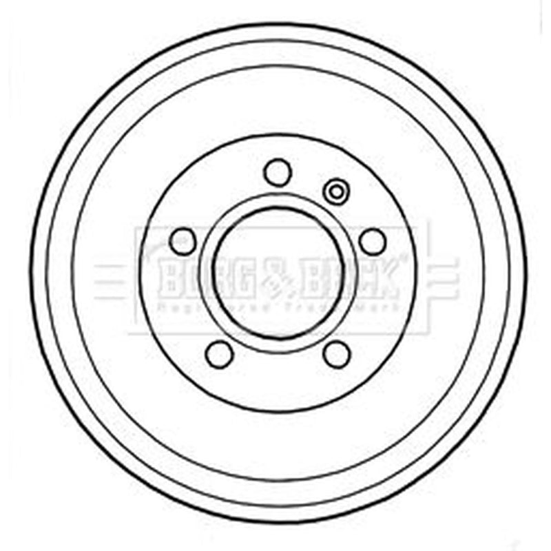 Borg & Beck Brake Drum Assembly Rear BBR7215