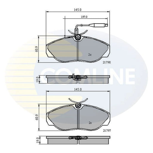 Comline 4 x Front Brake Pad Set CBP2219
