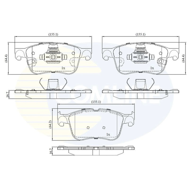 Comline 4 x Front Brake Pad Set CBP32462