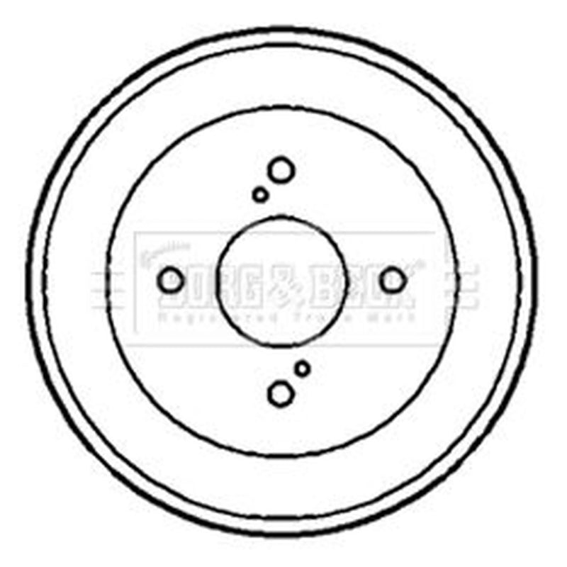 Borg & Beck Brake Drum Assembly Rear BBR7167
