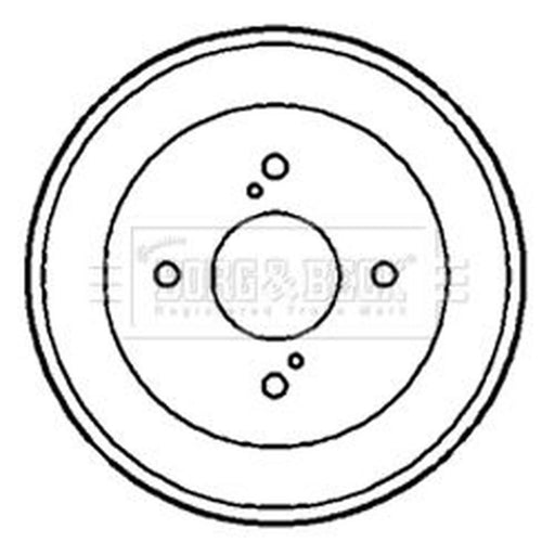 Borg & Beck Brake Drum Assembly Rear BBR7167