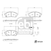 Febi Front Brake Pad Set 197224