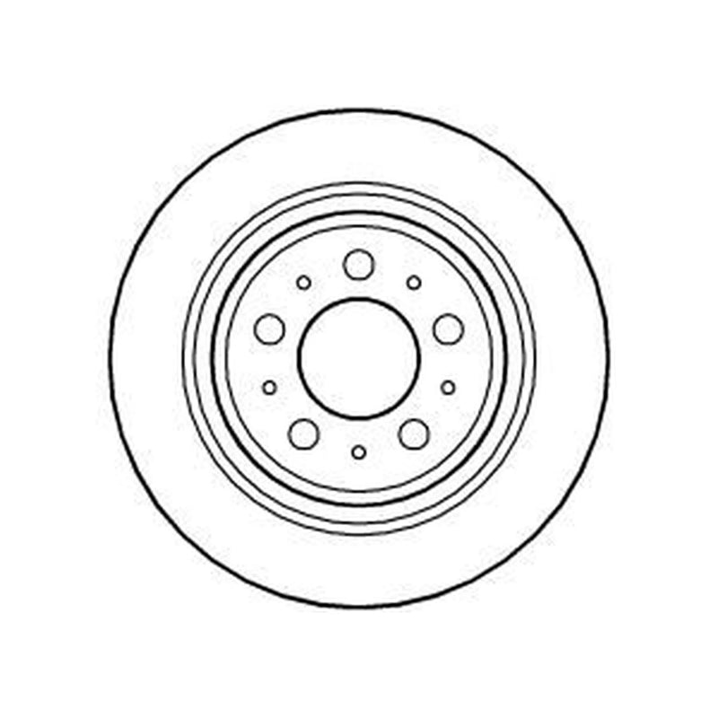 Abtex 2 x Solid Rear Brake Discs BD859S