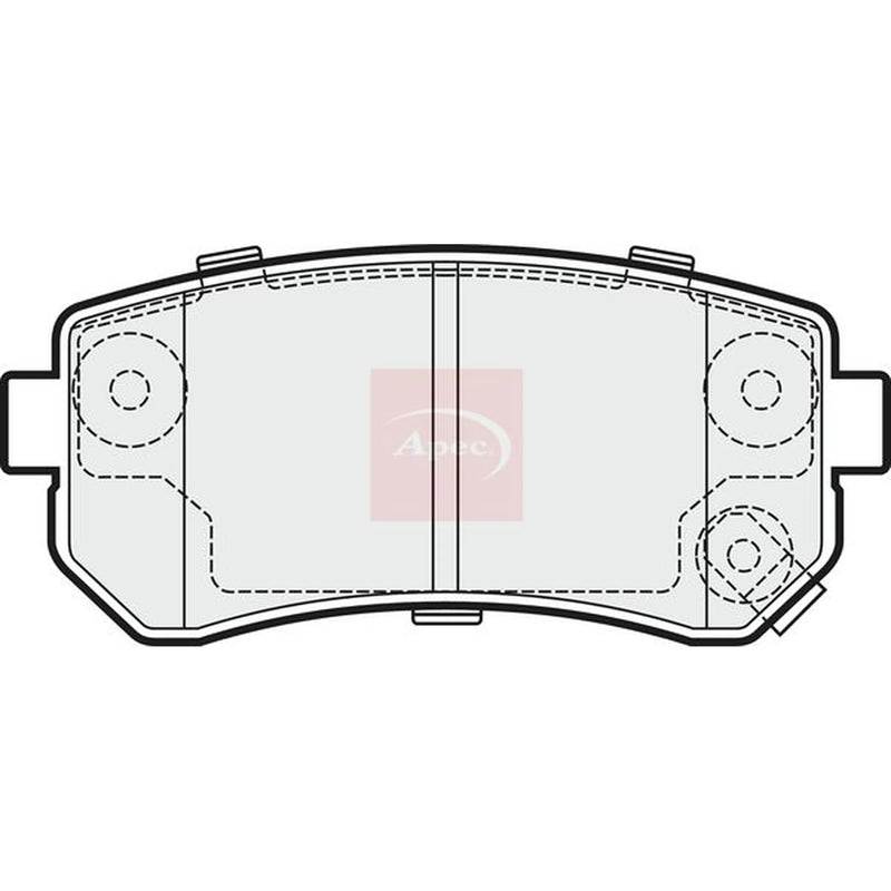 Apec Rear Brake Pad Set PAD1487