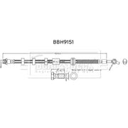 Borg & Beck Brake Hydraulic Hose Line Front Left BBH9151