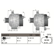 Denso Car Alternator 12V DAN3016
