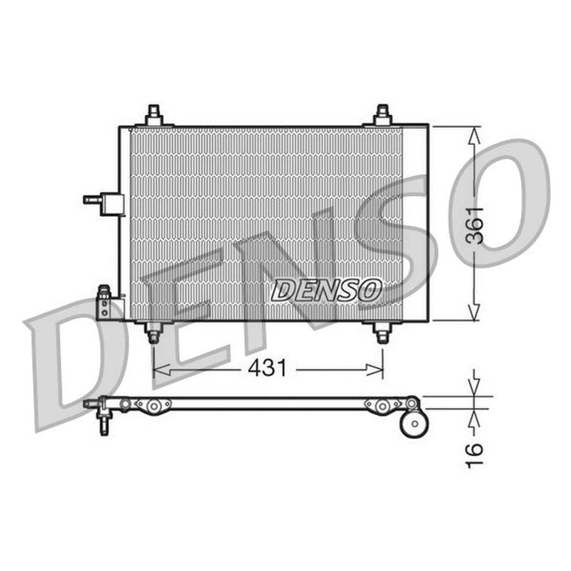 Denso Air Conditioning Condenser DCN07009