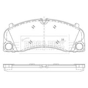 Borg & Beck 4 x Front Brake Pad Set BBP2635