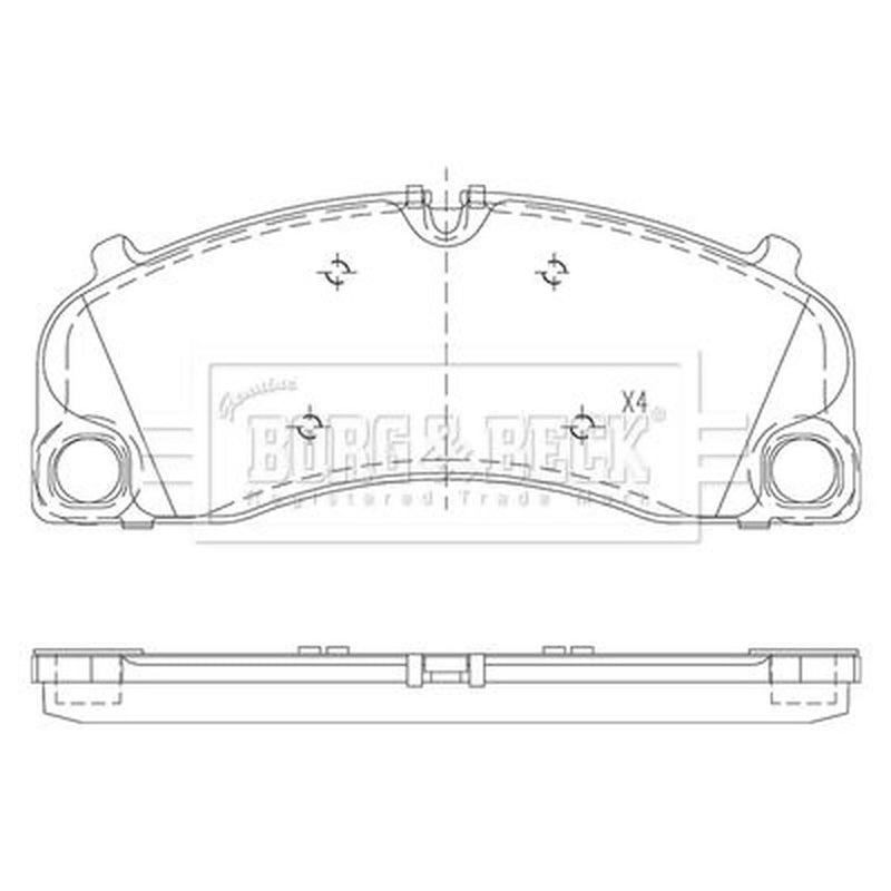 Borg & Beck 4 x Front Brake Pad Set BBP2635