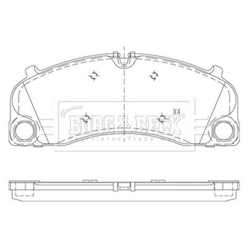 Borg & Beck 4 x Front Brake Pad Set BBP2635