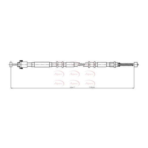 Apec Handbrake Cable Left Rear CAB1089