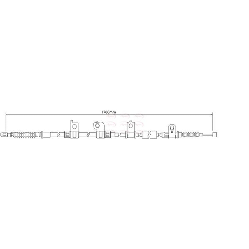 Apec Handbrake Cable Right Rear CAB1231