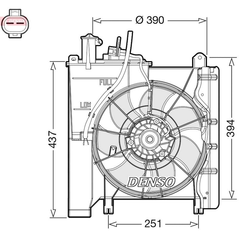Denso Engine Cooling Fan DER21023