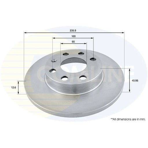 Comline 2 x Front Brake Discs ADC1101