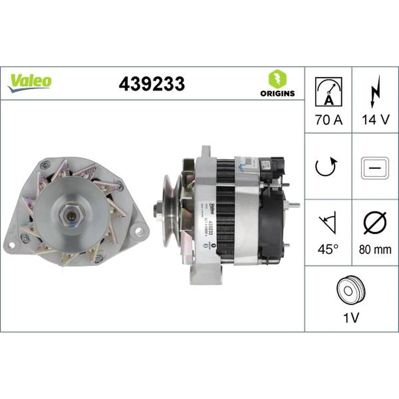 Valeo Car Alternator 12V 439233