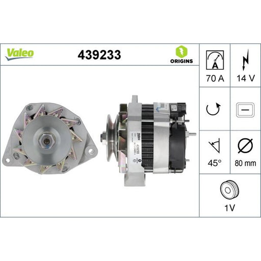 Valeo Car Alternator 12V 439233