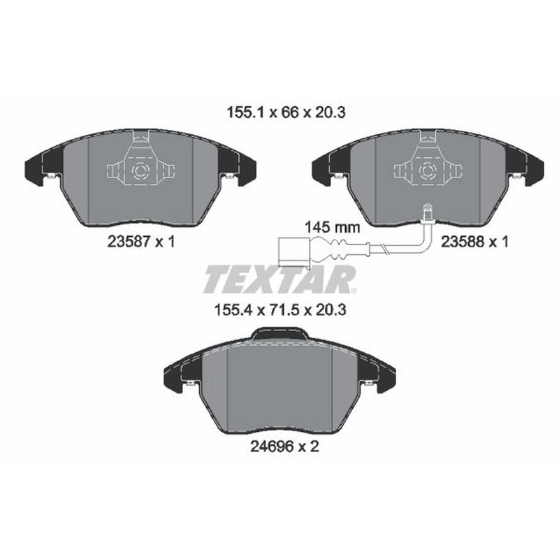 Textar Front Brake Pad Set 2469602