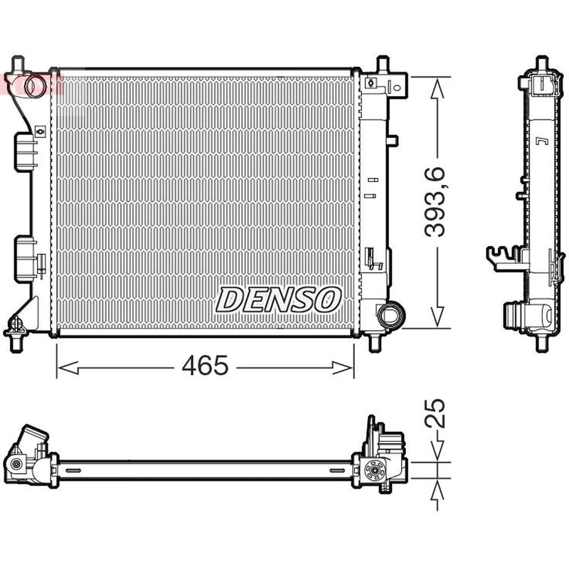 Denso Engine Radiator DRM43016