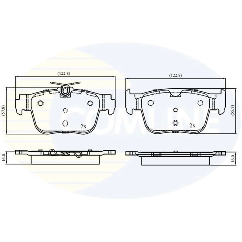 Comline 4 x Rear Brake Pad Set CBP03069