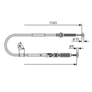 Bosch Handbrake Cable Left Rear 1 987 482 055