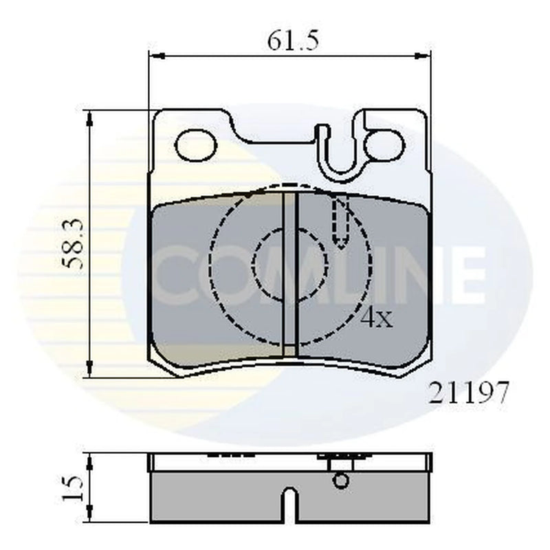 Comline 4 x Rear Brake Pad Set CBP0226